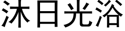 沐日光浴 (黑体矢量字库)