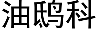 油鸱科 (黑体矢量字库)