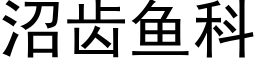 沼齿鱼科 (黑体矢量字库)