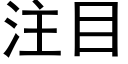 注目 (黑體矢量字庫)