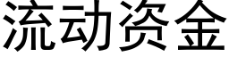 流動資金 (黑體矢量字庫)