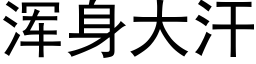 渾身大汗 (黑體矢量字庫)