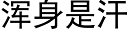 浑身是汗 (黑体矢量字库)