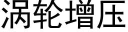 涡轮增压 (黑体矢量字库)