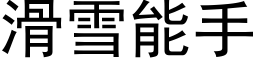 滑雪能手 (黑体矢量字库)