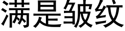 满是皱纹 (黑体矢量字库)