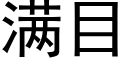 满目 (黑体矢量字库)