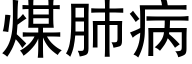 煤肺病 (黑體矢量字庫)