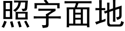 照字面地 (黑体矢量字库)