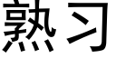 熟习 (黑体矢量字库)