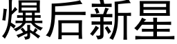 爆后新星 (黑体矢量字库)