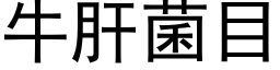 牛肝菌目 (黑体矢量字库)