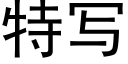 特写 (黑体矢量字库)