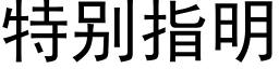 特别指明 (黑體矢量字庫)