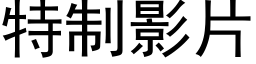 特制影片 (黑体矢量字库)