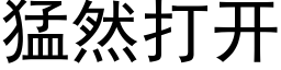 猛然打開 (黑體矢量字庫)