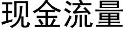 现金流量 (黑体矢量字库)