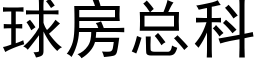 球房总科 (黑体矢量字库)