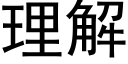 理解 (黑体矢量字库)