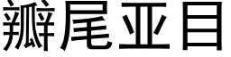 瓣尾亞目 (黑體矢量字庫)