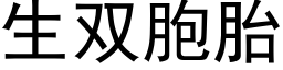 生双胞胎 (黑体矢量字库)