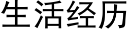 生活經曆 (黑體矢量字庫)