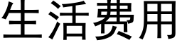 生活费用 (黑体矢量字库)