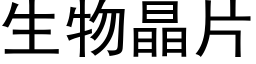 生物晶片 (黑体矢量字库)