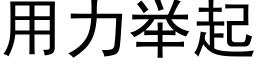 用力舉起 (黑體矢量字庫)