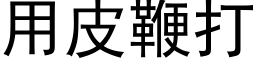 用皮鞭打 (黑體矢量字庫)