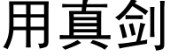 用真劍 (黑體矢量字庫)