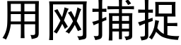 用网捕捉 (黑体矢量字库)