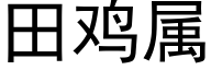 田鸡属 (黑体矢量字库)