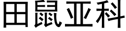 田鼠亚科 (黑体矢量字库)