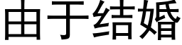 由于結婚 (黑體矢量字庫)