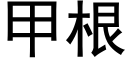 甲根 (黑體矢量字庫)