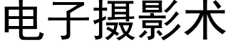 电子摄影术 (黑体矢量字库)