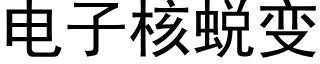 电子核蜕变 (黑体矢量字库)