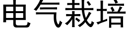 電氣栽培 (黑體矢量字庫)