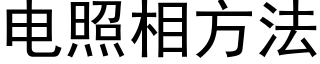 电照相方法 (黑体矢量字库)