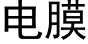 電膜 (黑體矢量字庫)