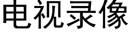 電視錄像 (黑體矢量字庫)