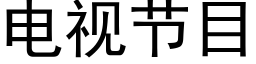 电视节目 (黑体矢量字库)