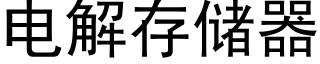 電解存儲器 (黑體矢量字庫)