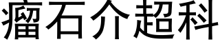 瘤石介超科 (黑体矢量字库)