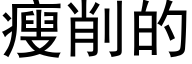 瘦削的 (黑體矢量字庫)