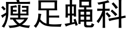 瘦足蝇科 (黑体矢量字库)