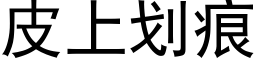 皮上劃痕 (黑體矢量字庫)