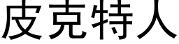 皮克特人 (黑體矢量字庫)