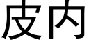 皮内 (黑體矢量字庫)